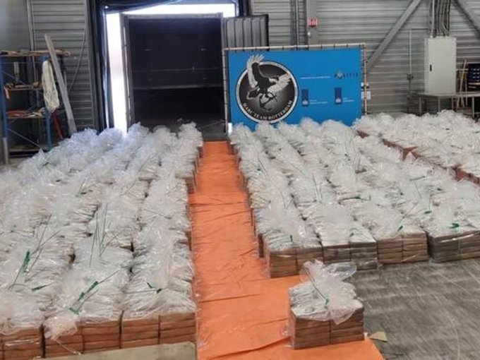 Autoridades de Países Bajos incautaron más de 8 toneladas de cocaína descubiertas en un contenedor procedente de Ecuador.