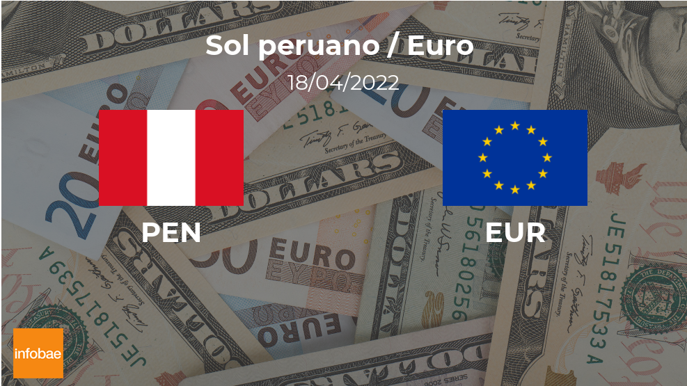 Cotización de apertura del euro hoy 18 de abril de EUR a PEN