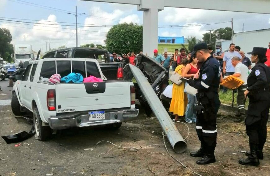 Fuerte accidente en San Martin.
