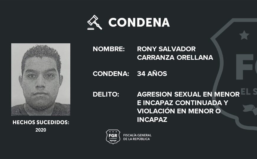 34 años de cárcel para violador de una niña.
