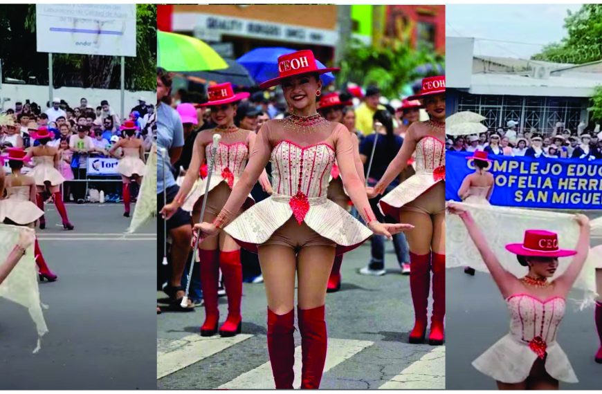 INSTRUCTORA DE CACHIPORRAS DEL CENTRO ESCOLAR OFELIA HERRERA EN SAN MIGUEL ACLARA POLÉMICA POR VESTUARIO