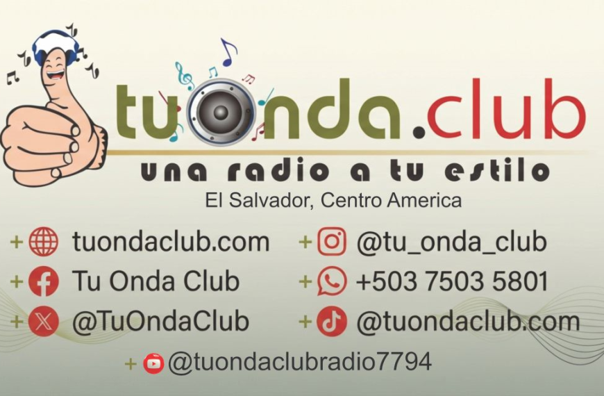 Tu Onda Club, es un proyecto radiofónico y multiplataforma nacido en San Salvador, El Salvador. Diseñado originalmente bajo el concepto de Radio Revista Digital.