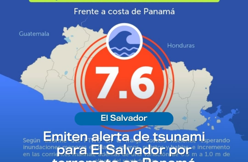 ALERTA // Amenaza de tsunami para El Salvador